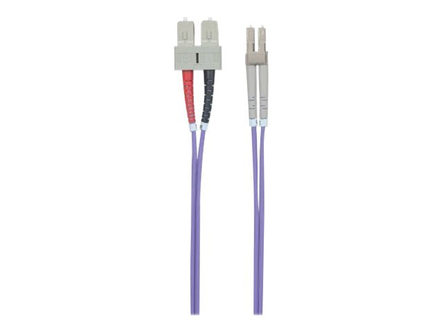 INTELLINET LWL Kabel LC/SC OM4 5m violett Duplex Multimode - Vorderansicht