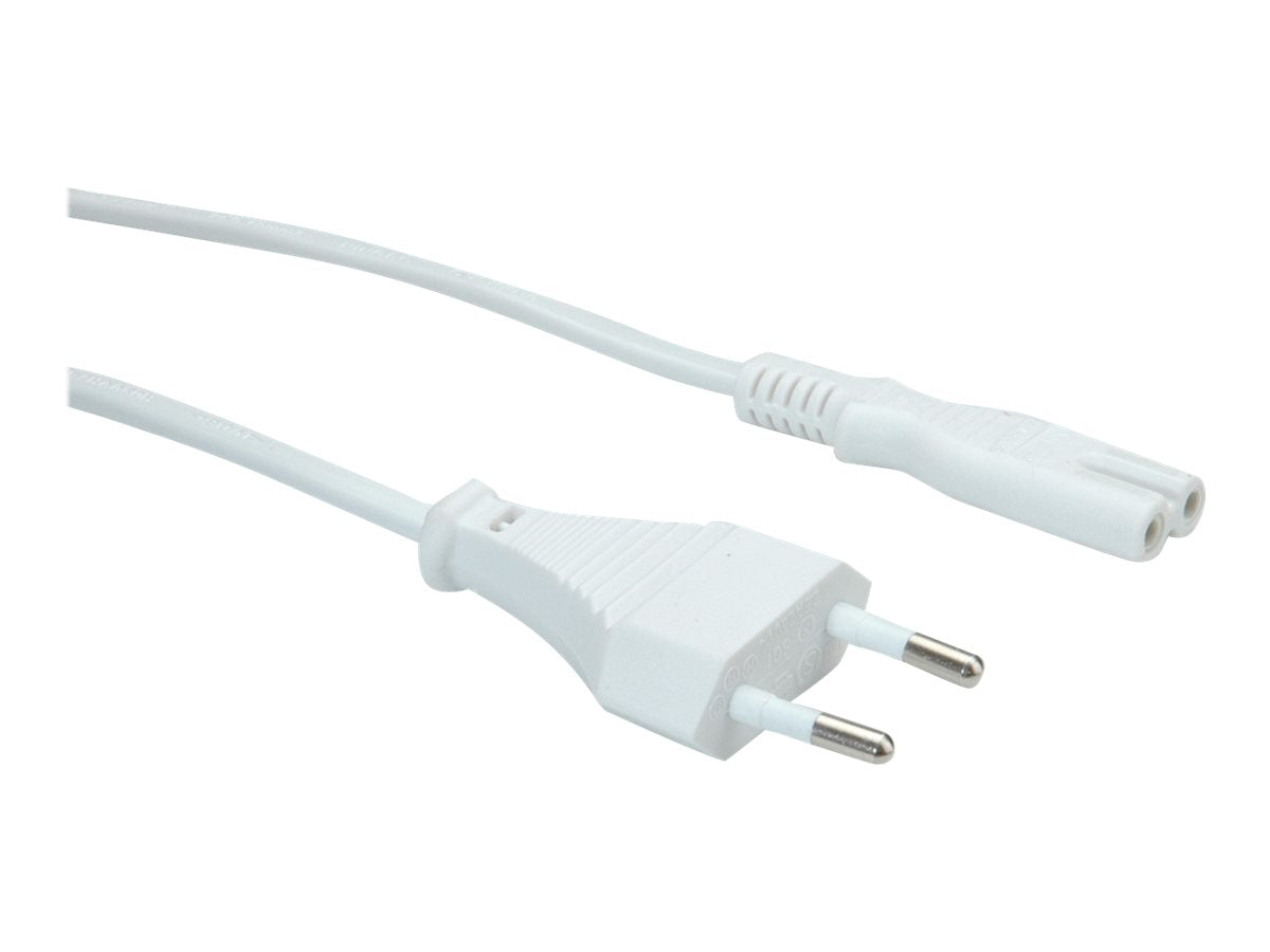 VALUE Netzkabel Euro-Flachstecker auf C7 2polig weiss 3m - Verpackung