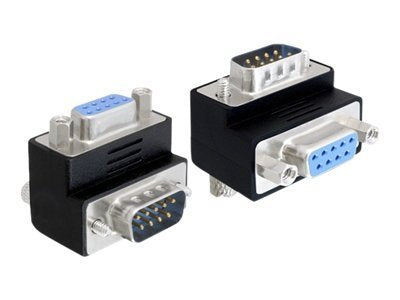 DELOCK Adapter Sub-D 9Pin St/Bu 270G gewinkelt - Vorderansicht