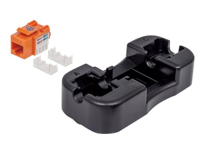 INTELLINET Cat6 Modularbuchse UTP Keystone Jack orange Vorderansicht