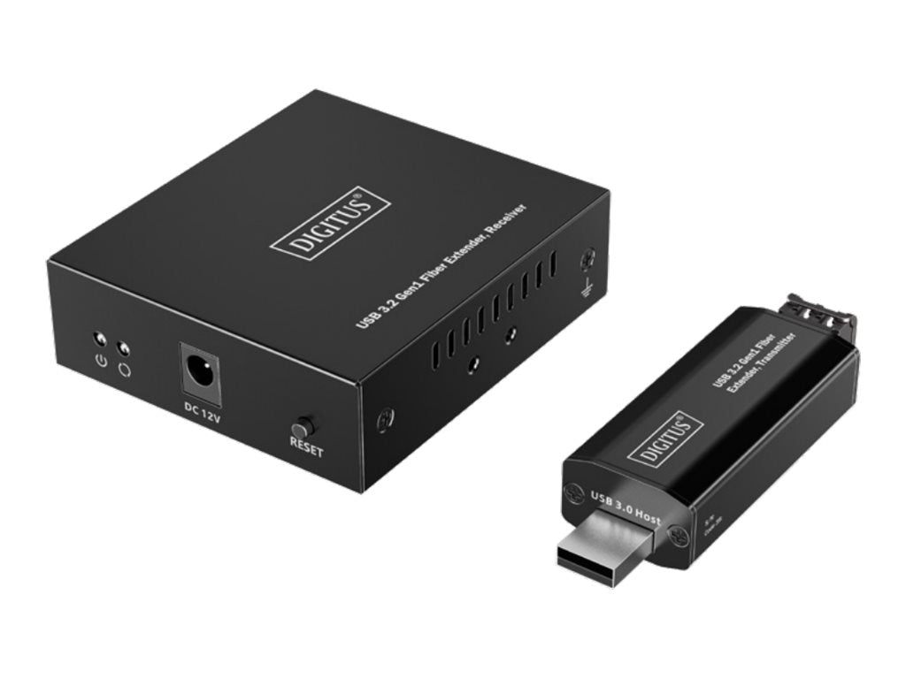 DIGITUS USB Extender USB 3.2 Gen1 300m 3x USB-A & 1x USB-C Vorderansicht