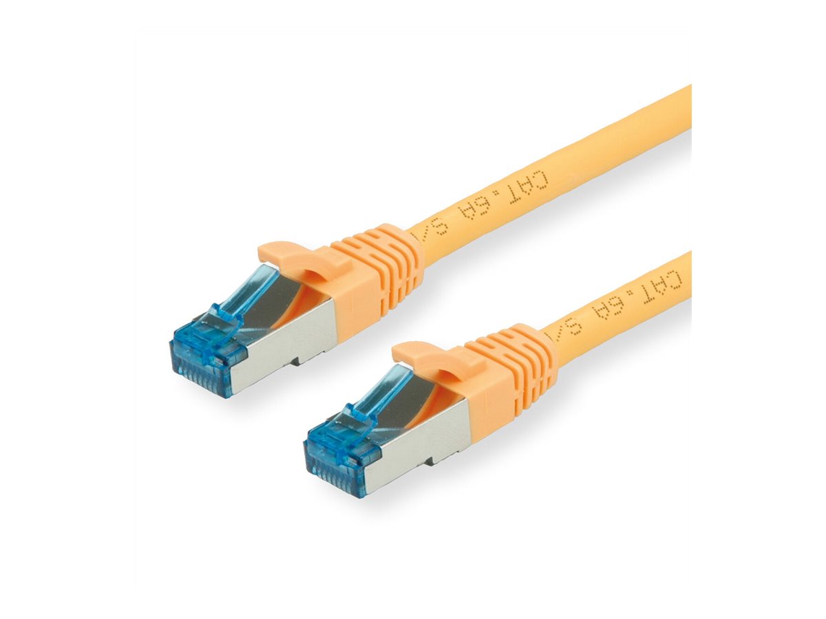 VALUE Patchkabel Kat.6A Class EA S/FTP PiMF LSOH gelb 0,15m - Verpackung