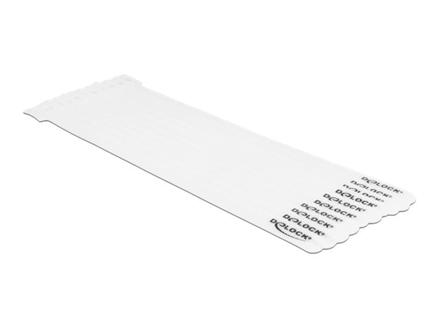 DELOCK Klett-Kabelbinder L 250 x B 12mm weiss Detailansicht