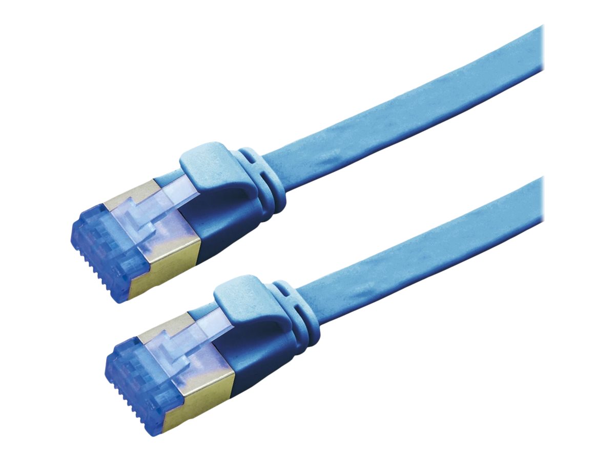 VALUE Patchkabel Kat.6A Class EA FTP extra-flach blau 1,5m - Vorderansicht