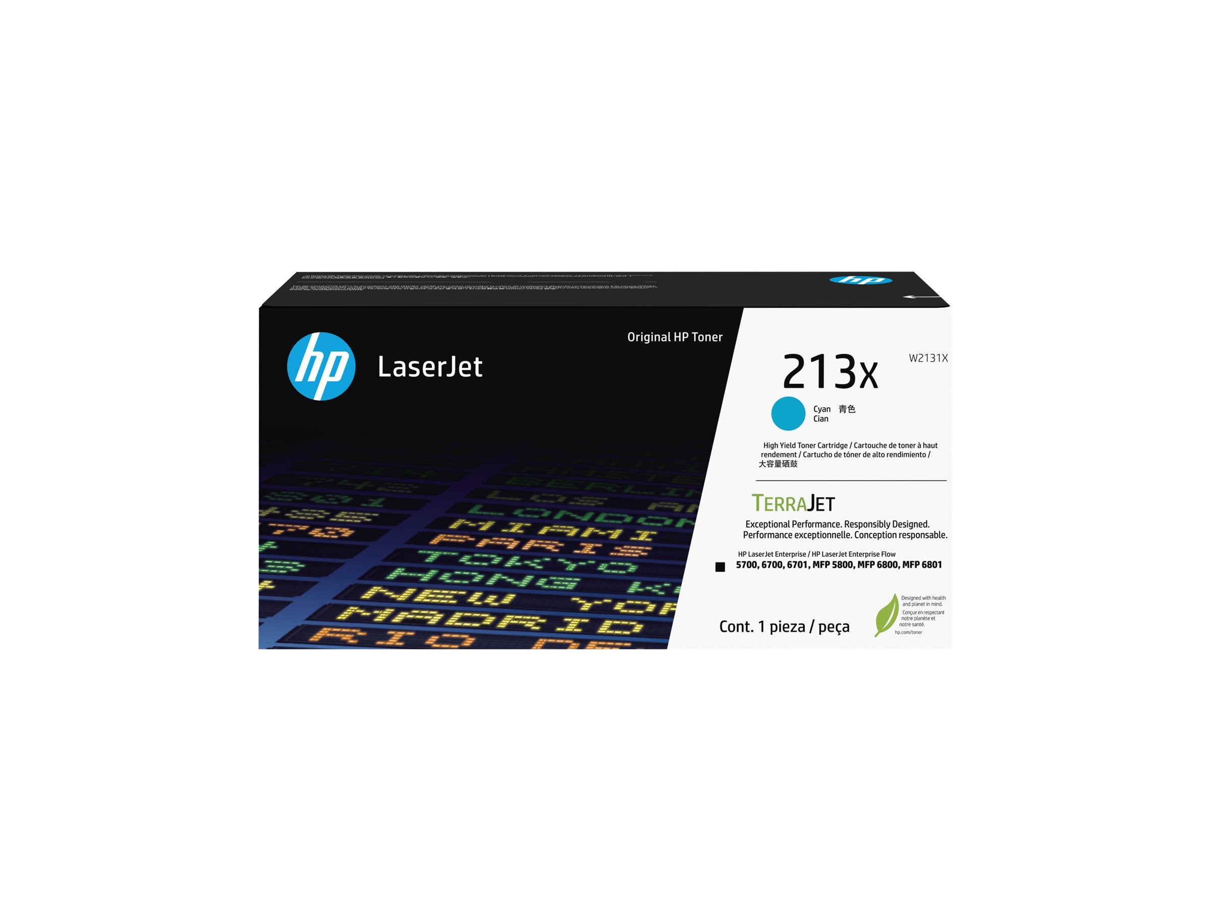 HP 213X Cyan Original LaserJet Toner Cartridge Vorderansicht