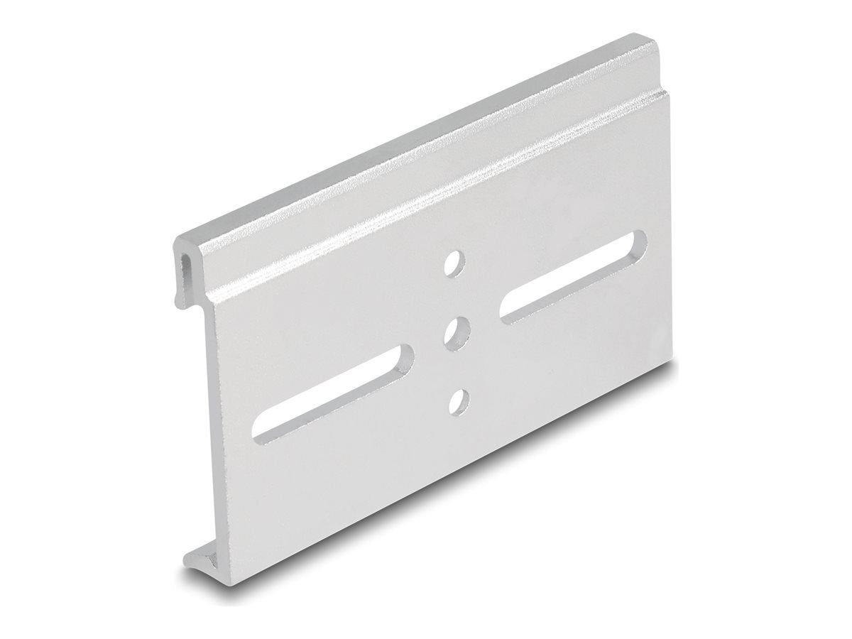 DELOCK Aluminium Montageclip für Hutschiene - Vorderansicht