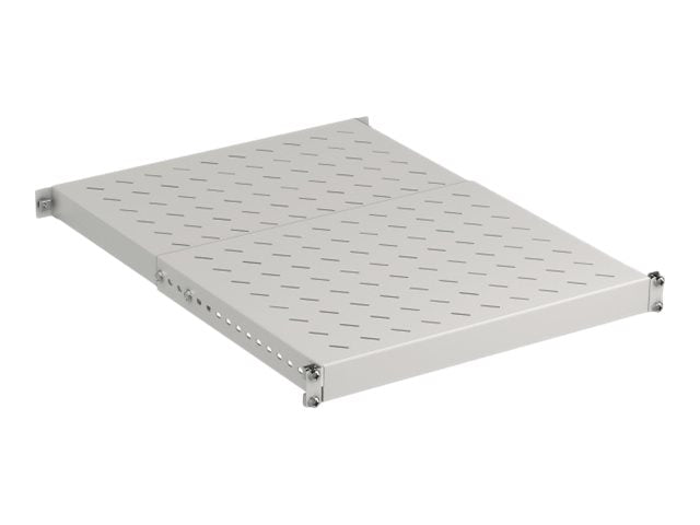 EFB 48cm 19Zoll 1HE Schwerlast Fachboden tiefenverstellbar 150 kg Schranktiefe 600 RAL7035