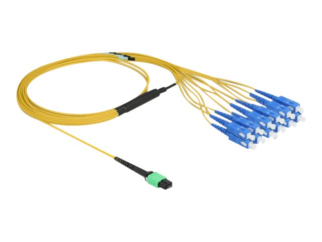 DELOCK LWL Kabel MPO Buchse zu 12xSC Simplex Stecker Vorderansicht