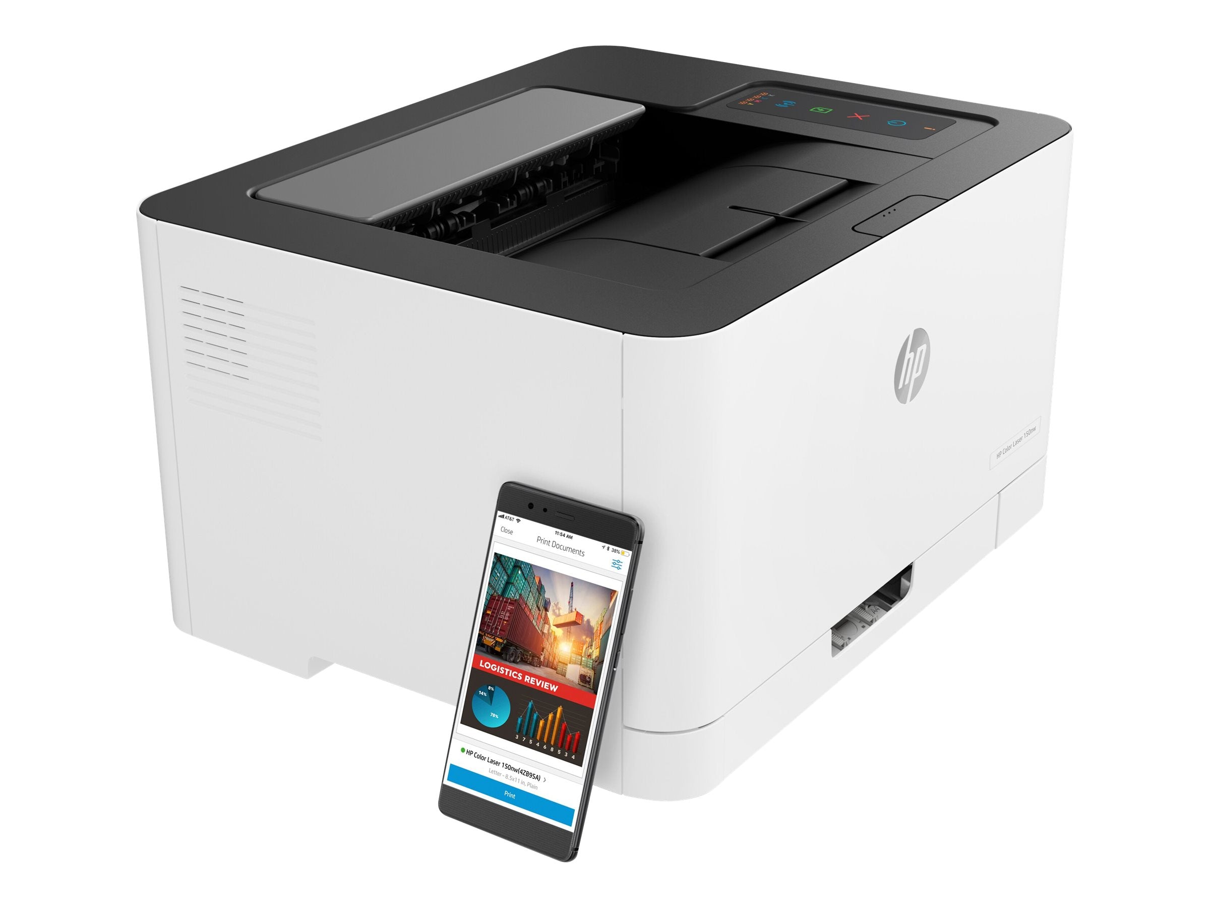 HP Color Laser 150nw Printer Rückansicht