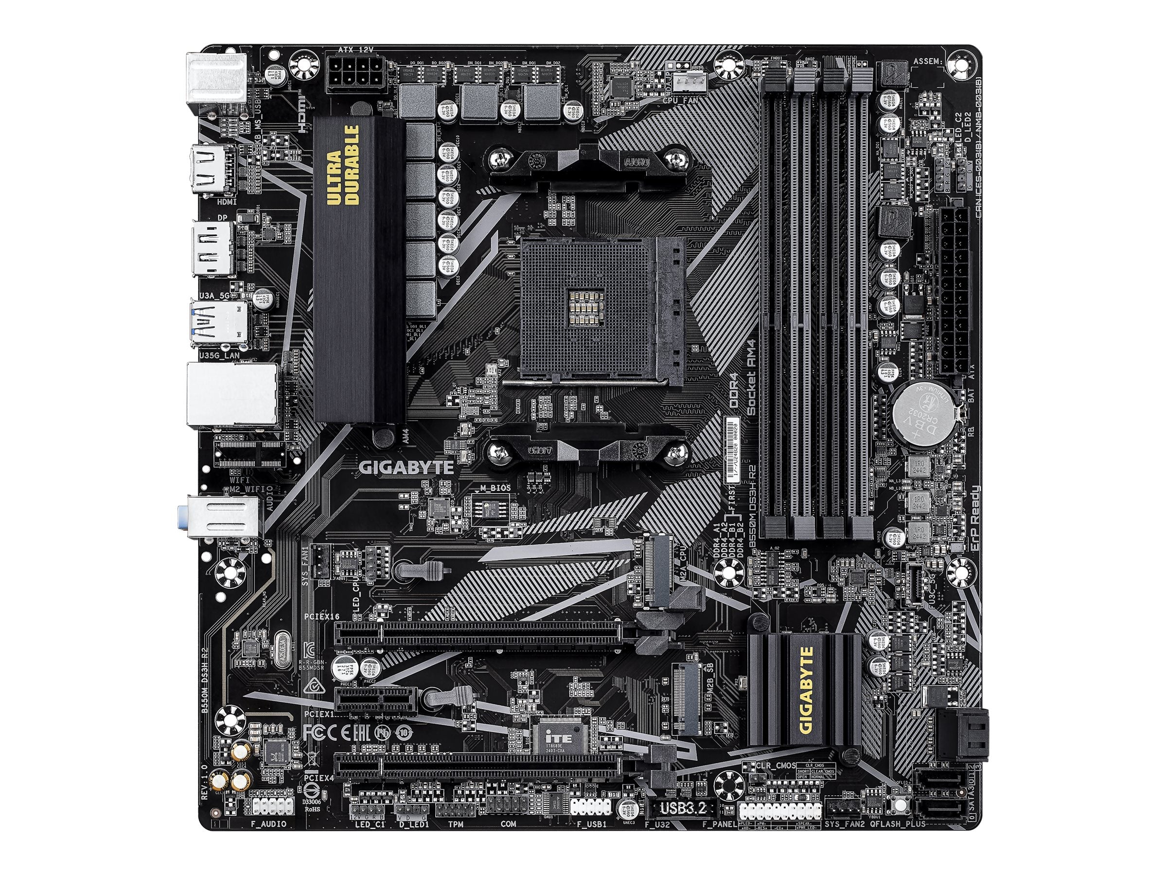 GIGABYTE B550M DS3H R2 Motherboard Vorderansicht