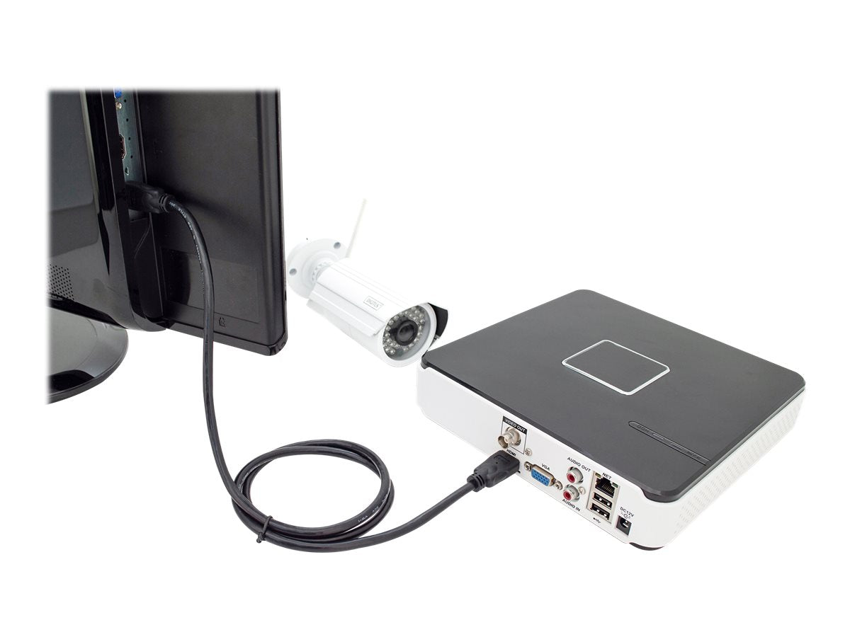 DIGITUS HDMI Premium High Speed Anschlusskabel Typ A St/St 3.0m m/Ethernet - Anschlussansicht