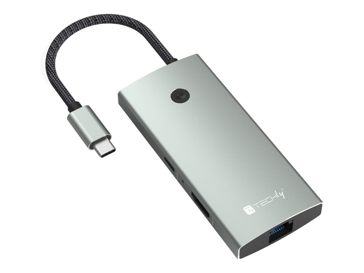TECHLY Hub USB-C 6 in 1 Vorderansicht