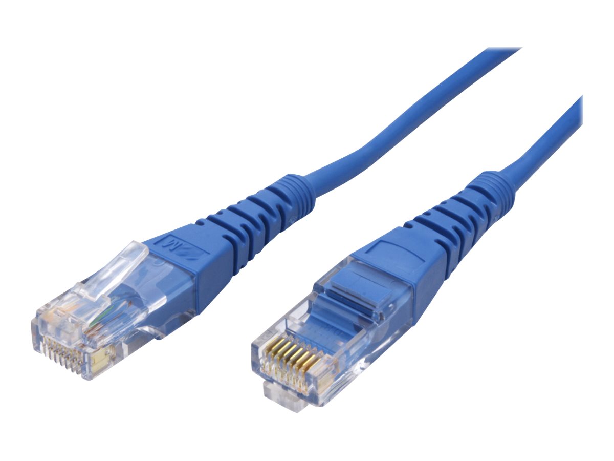 ROLINE Patchkabel Kat.5e Class D UTP blau 0,5m - Vorderansicht