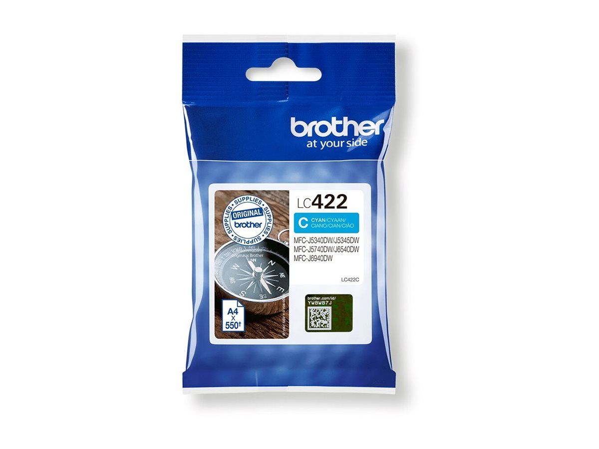 BROTHER LC422C Tintenpatrone Vorderansicht