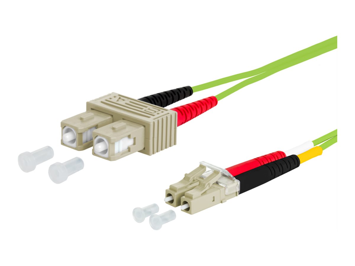 METZ CONNECT OpDAT Patchcable SC-D/LC-D OM5 1m - Vorderansicht