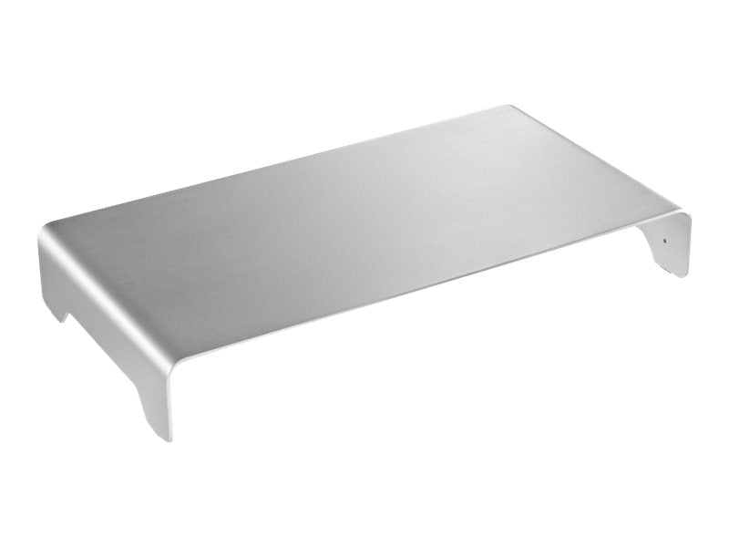 DIGITUS Schlanke Aluminium Monitorerhöhung Silber - Vorderansicht