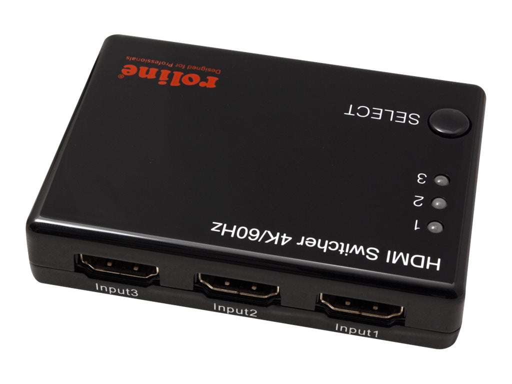 ROLINE 4K HDMI Switch 3-fach Vorderansicht