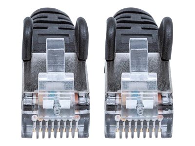 INTELLINET Cat6aPro Kabel Cat7 Rohkabel 0,25m schwarz - Detailansicht der Stecker