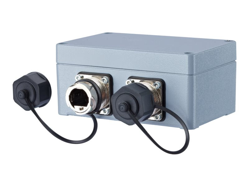 METZ CONNECT E-DAT Industry IP67 V1 2 Port Metall Aufputzgehäuse Vorderansicht