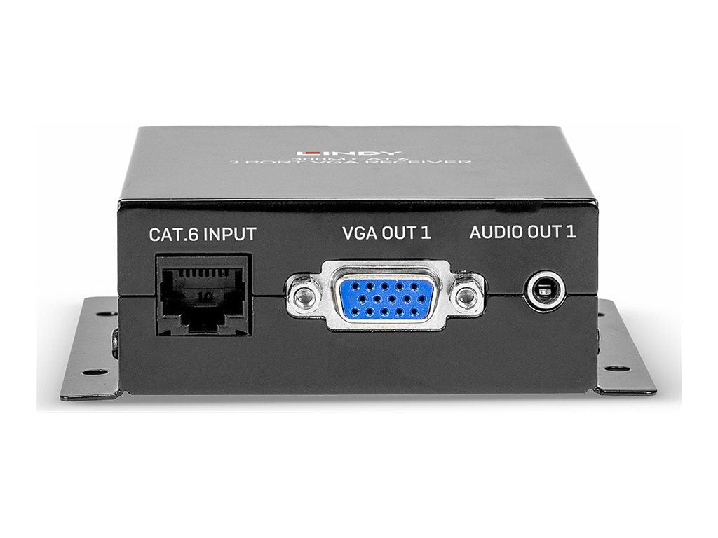 LINDY 300m Cat.6 VGA Extender Receiver Anschlussmöglichkeiten