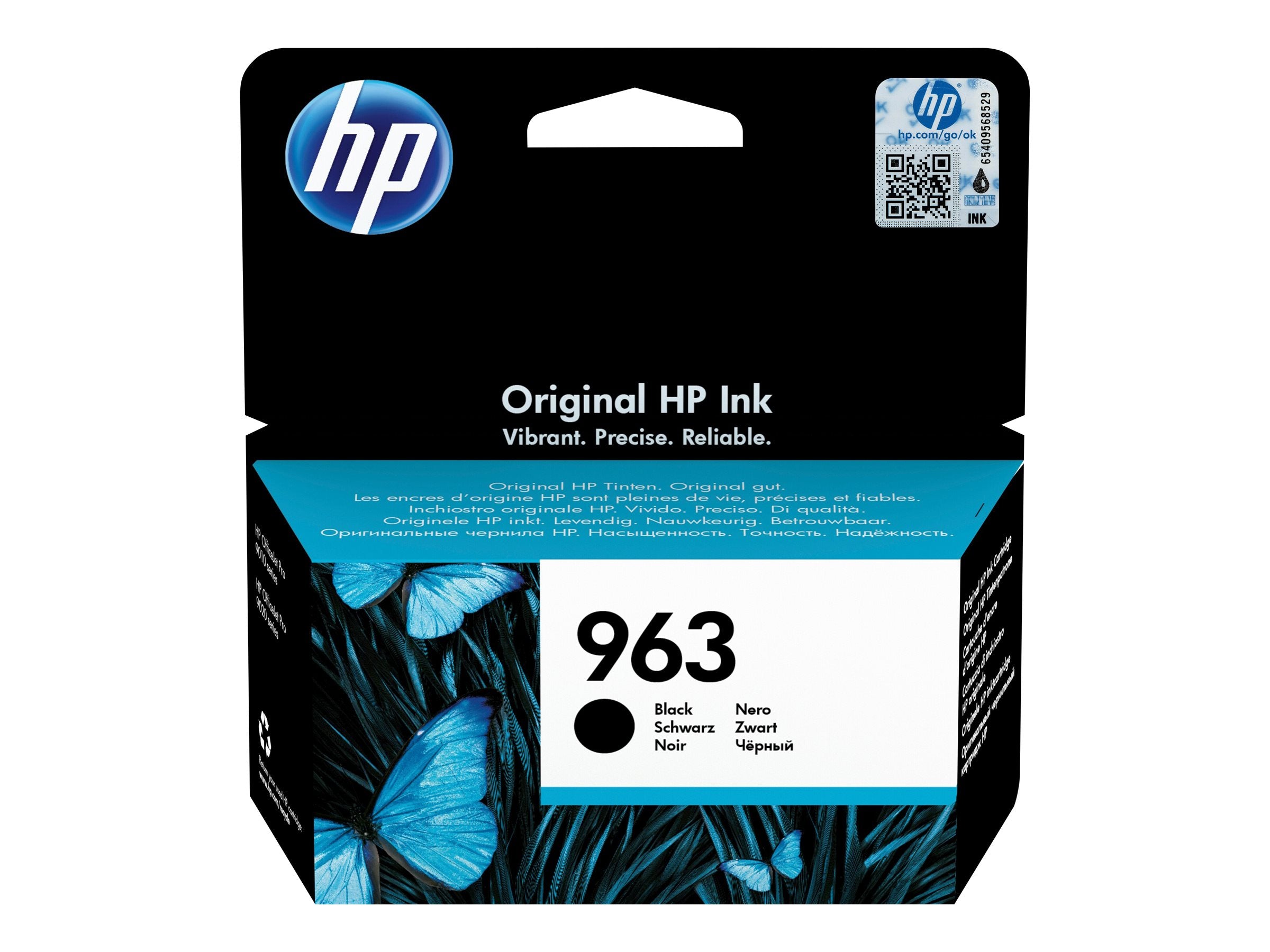 HP 963 Black Original Ink Cartridge Seitenansicht