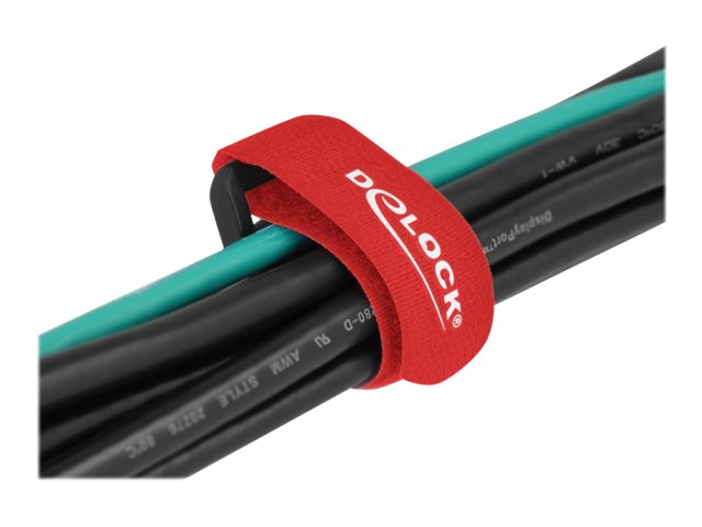 DELOCK Klett-Kabelbinder rot Detailansicht