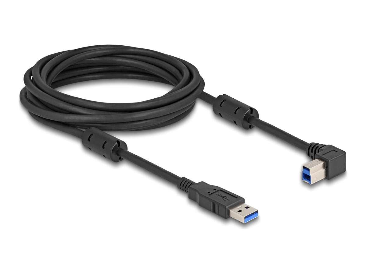 DELOCK USB 5 Gbps Kabel Typ-A Stecker zu Typ-B Stecker 90 rechts gewinkelt 5m - Vorderansicht