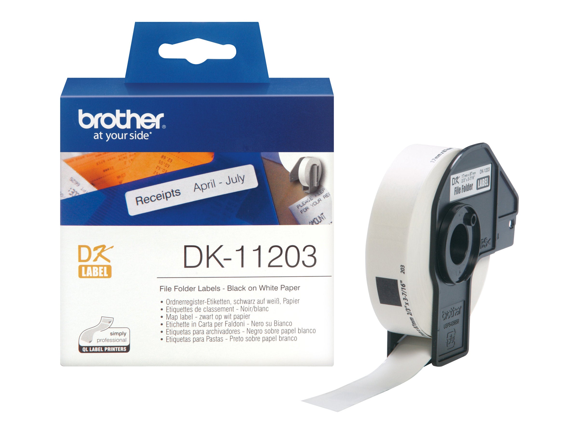 BROTHER P-Touch DK-11203 die-cut map label Vorderansicht