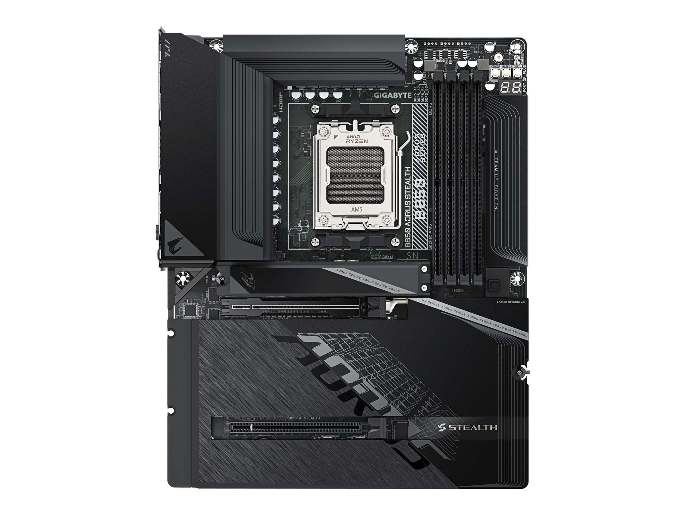 GIGABYTE B850 A STEALTH AM5 1xHDMI Vorderansicht