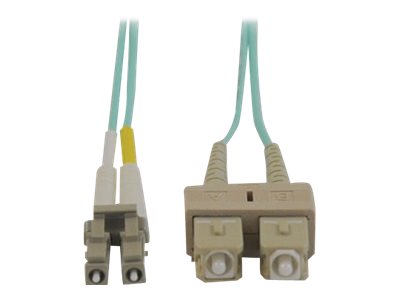 EATON TRIPPLITE 10Gb Duplex Multimode 50/125 OM3 LSZH Fiber Patch Cable LC/SC - Aqua 10M - Vorderansicht