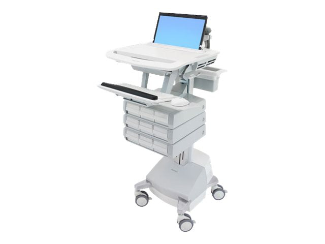 Vorderansicht des ERGOTRON StyleView Laptop-Wagen SLA-Antrieb 9 Schublade EU