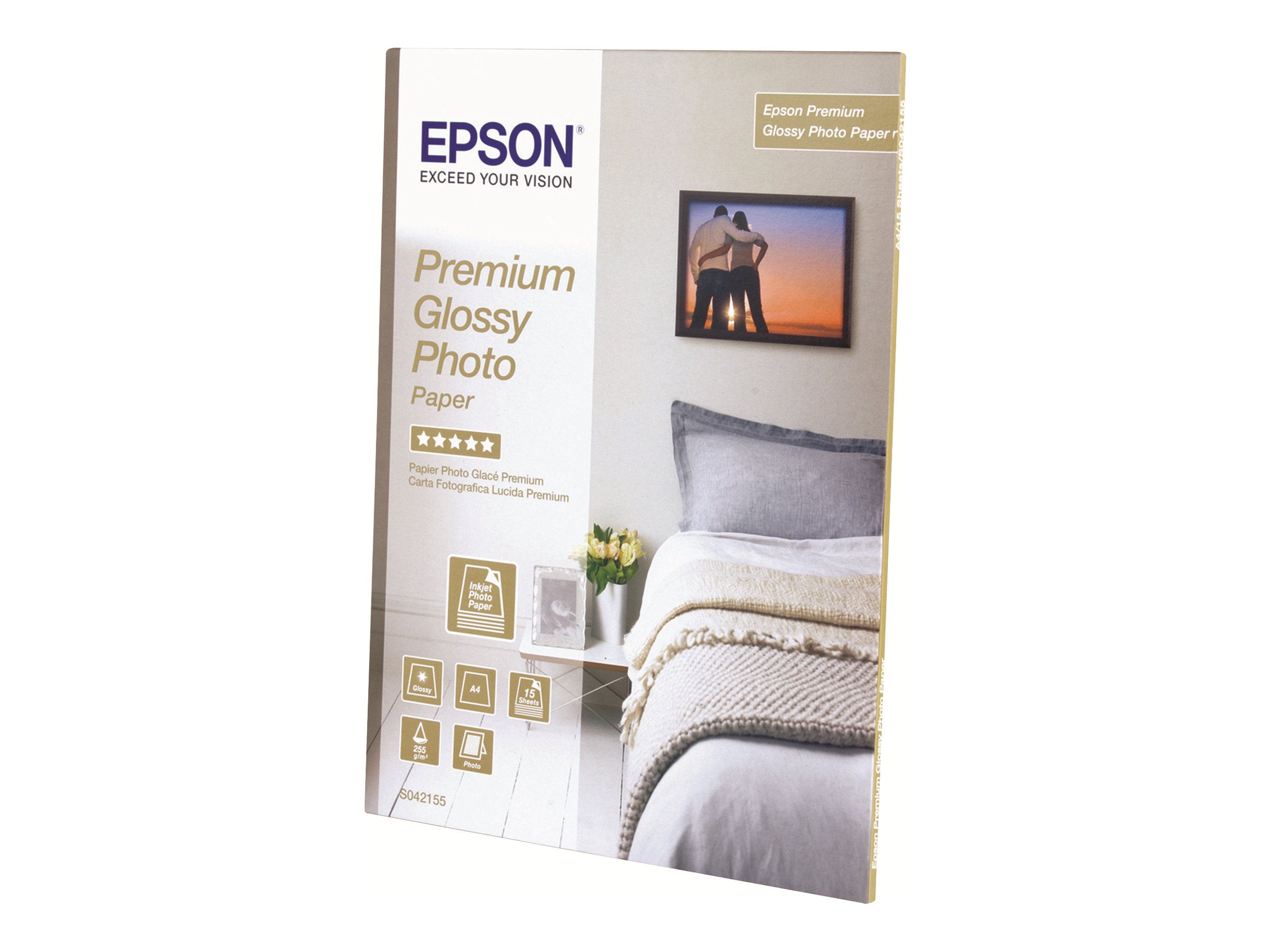EPSON S042154 Premium glänzend Foto Papier Vorderansicht