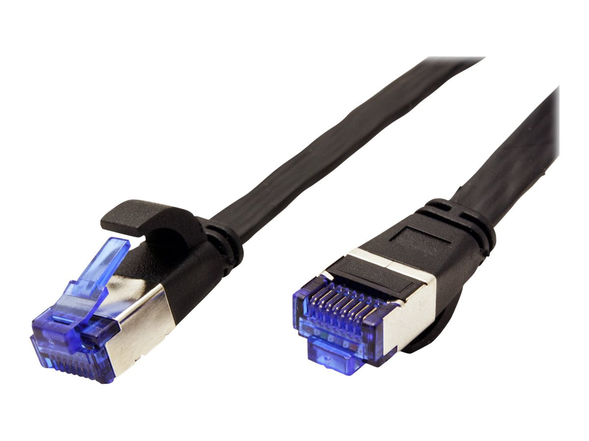 VALUE Patchkabel Kat.6A Class EA FTP schwarz 0,5m extra-flach Verpackung