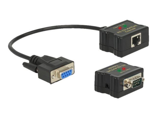 DELOCK Extender RS-232 DB9 Buchse RJ45 Buchse Vorderansicht