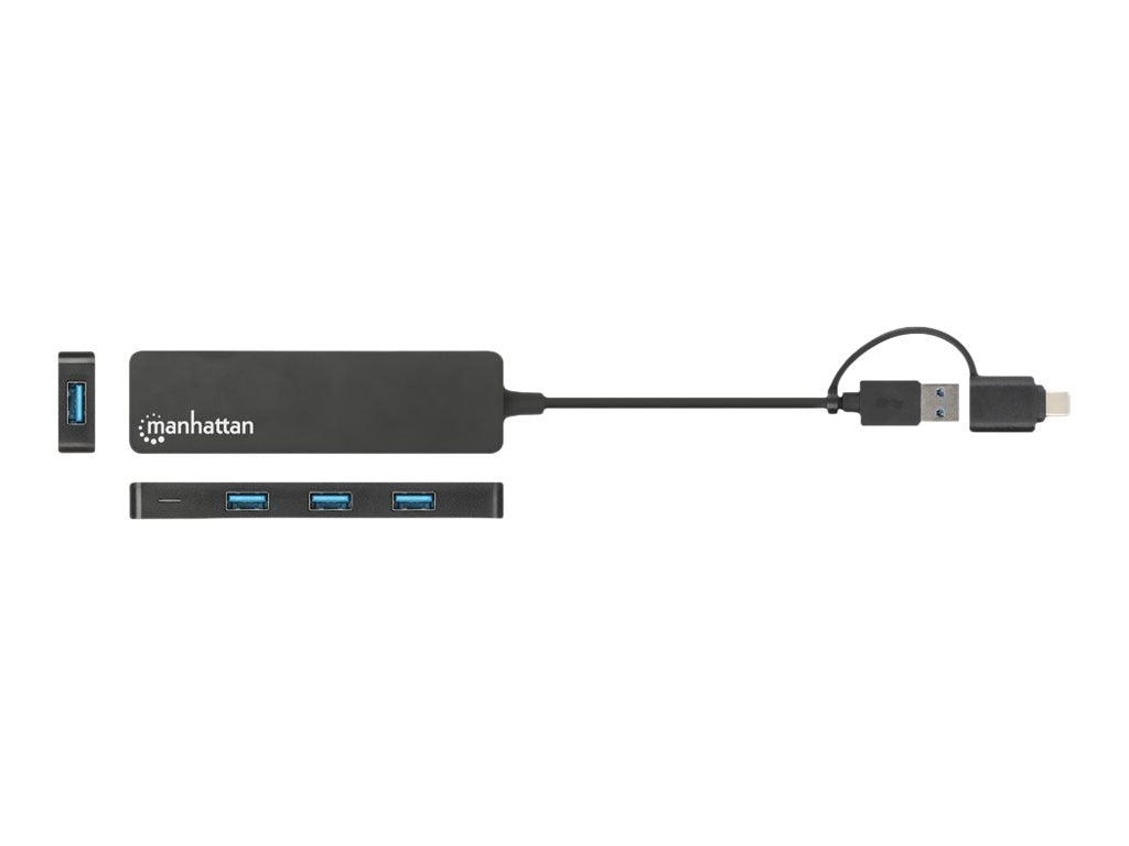 MANHATTAN 4-Port USB 3.0 Typ-C / Typ-A Kombo-Hub Vorderansicht