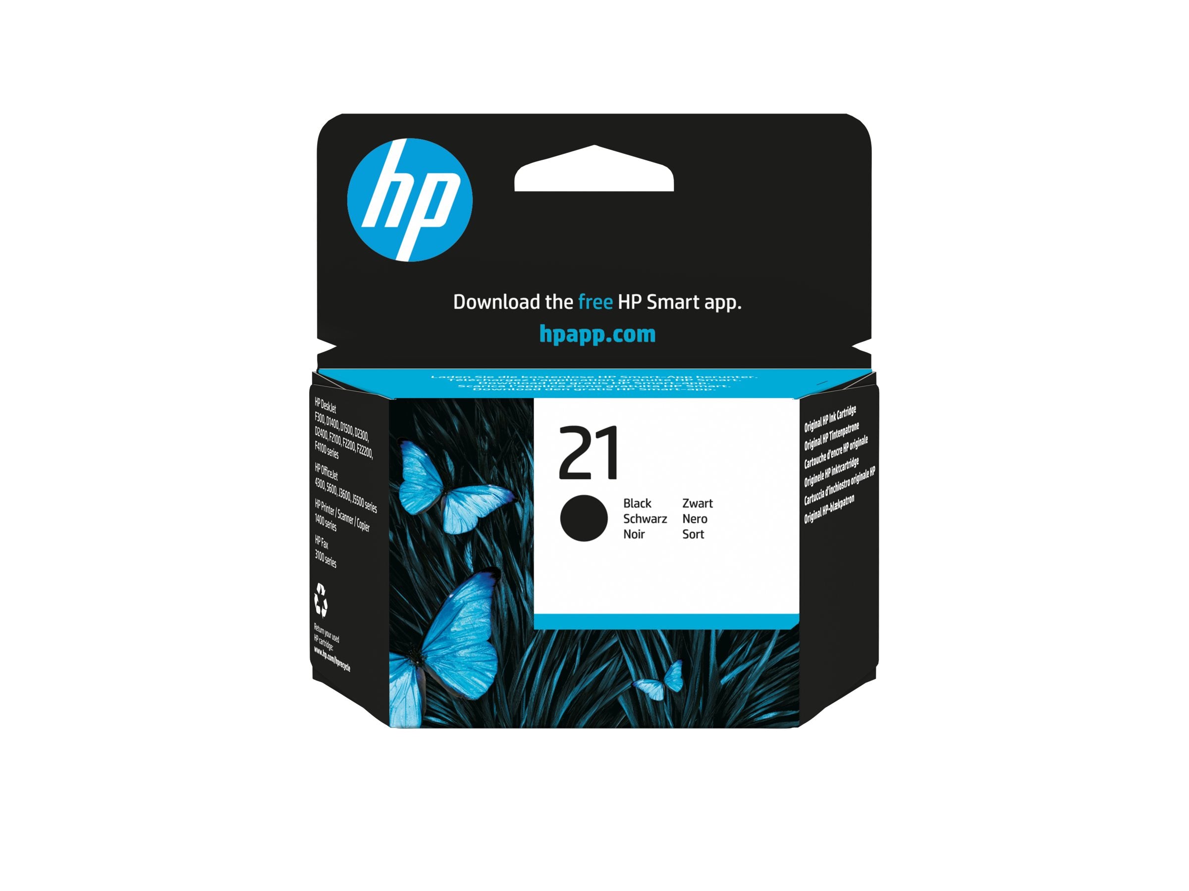 HP 21 Tintenpatrone C9351AE UUS schwarz Vorderansicht