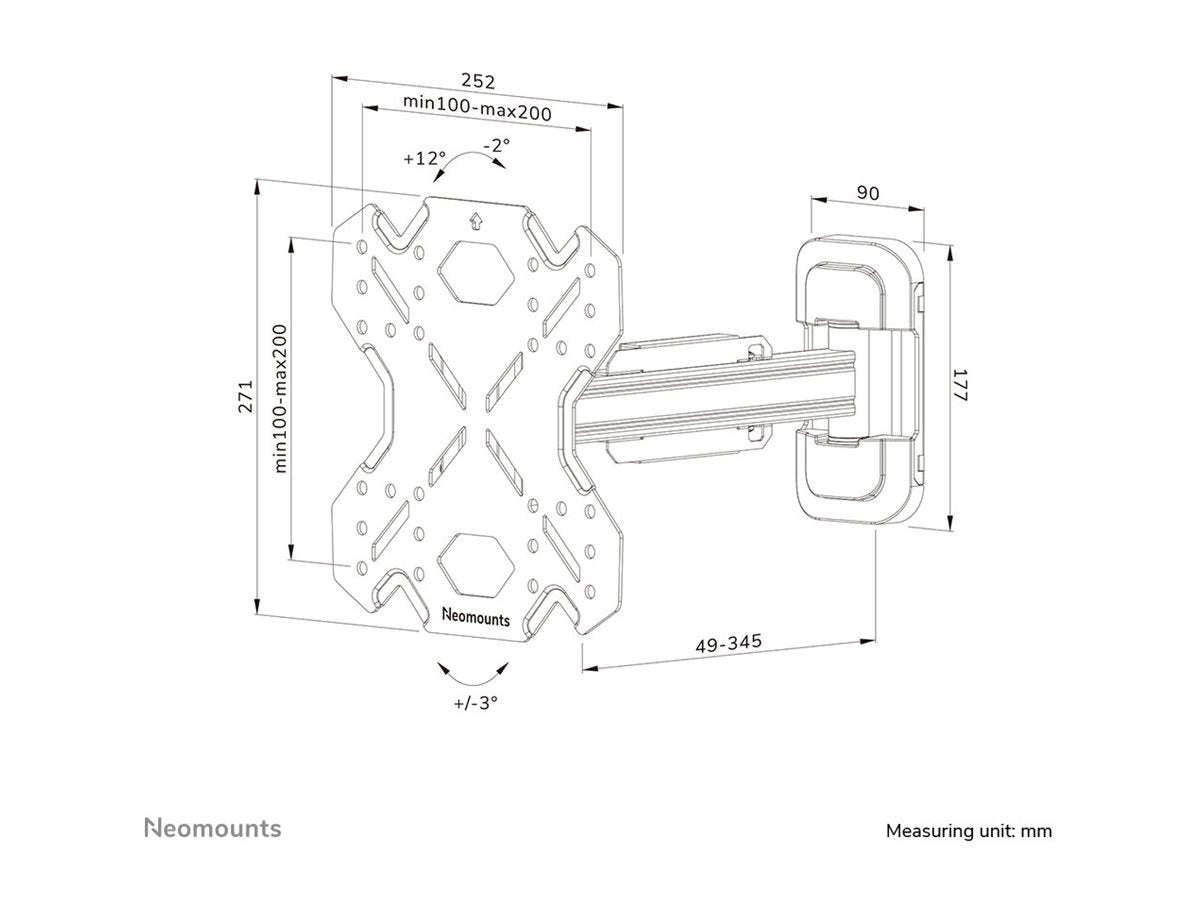 NEOMOUNTS WL40S-840BL12 Screen Wall Mount Verpackung