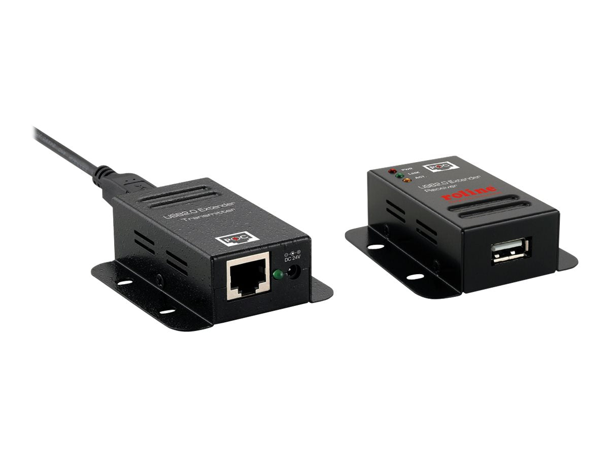ROLINE USB 2.0 Verlängerung über RJ45 Vorderansicht