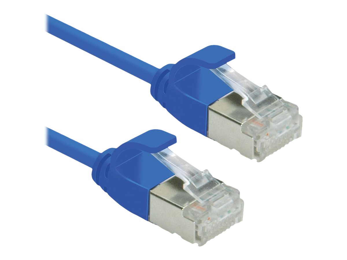 ROLINE GREEN U/FTP Patchkabel Kat.6A Class EA LSOH slim blau 1,5m - Vorderansicht