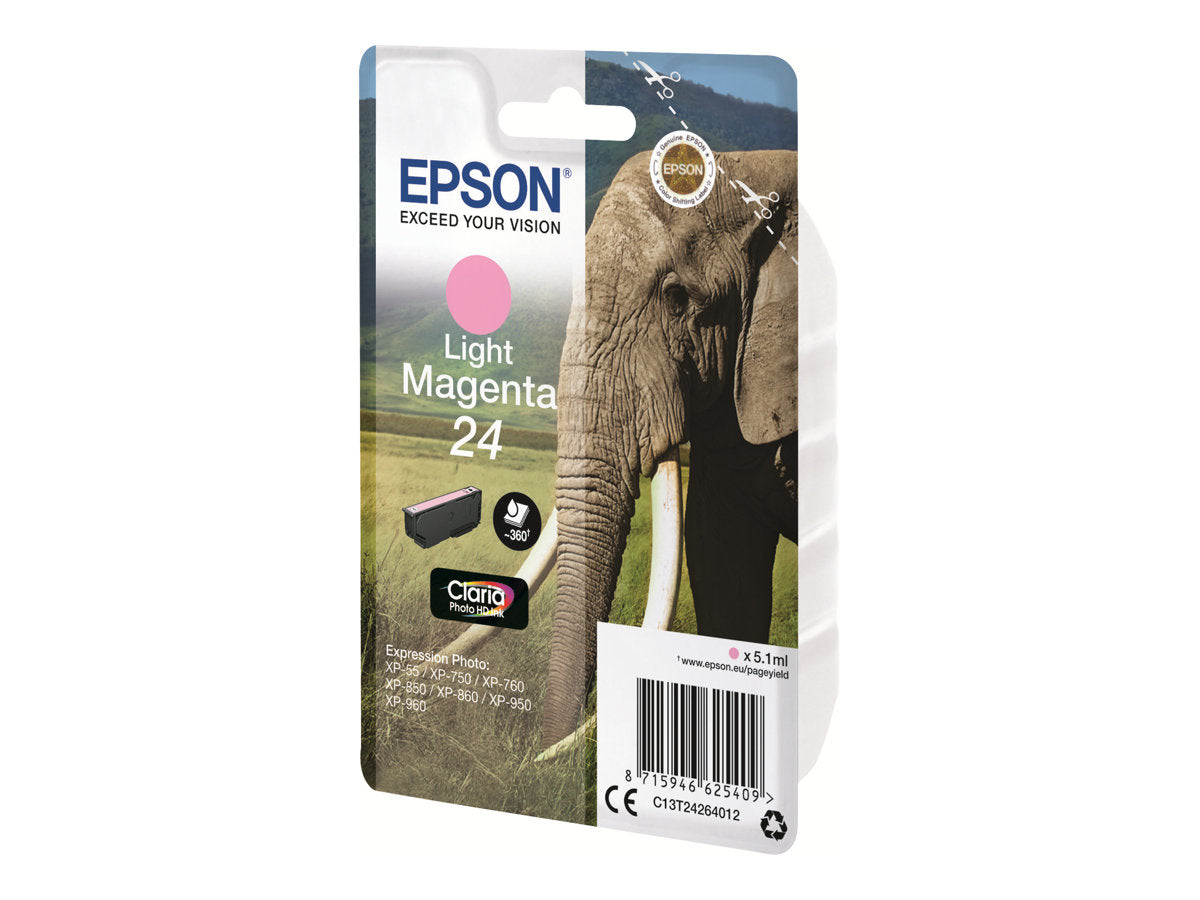 EPSON 1LB 24 Tintenpatrone hellmagenta Verpackung
