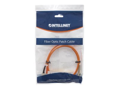 INTELLINET LWL Kabel LC/SC OM2 1m orange 50/125um Duplex Multimode Vorderansicht