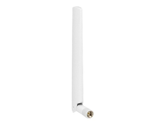 DELOCK LTE Antenne SMA Stecker 1 - 2,5 dBi omnidirektional mit Kippgelenk weiss - Vorderansicht