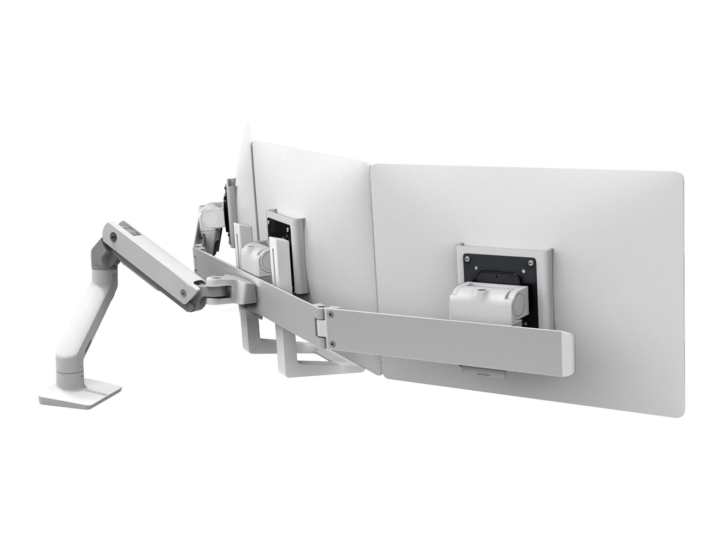 Detailansicht des ERGOTRON HX Triple Monitor Bow Kit weiss