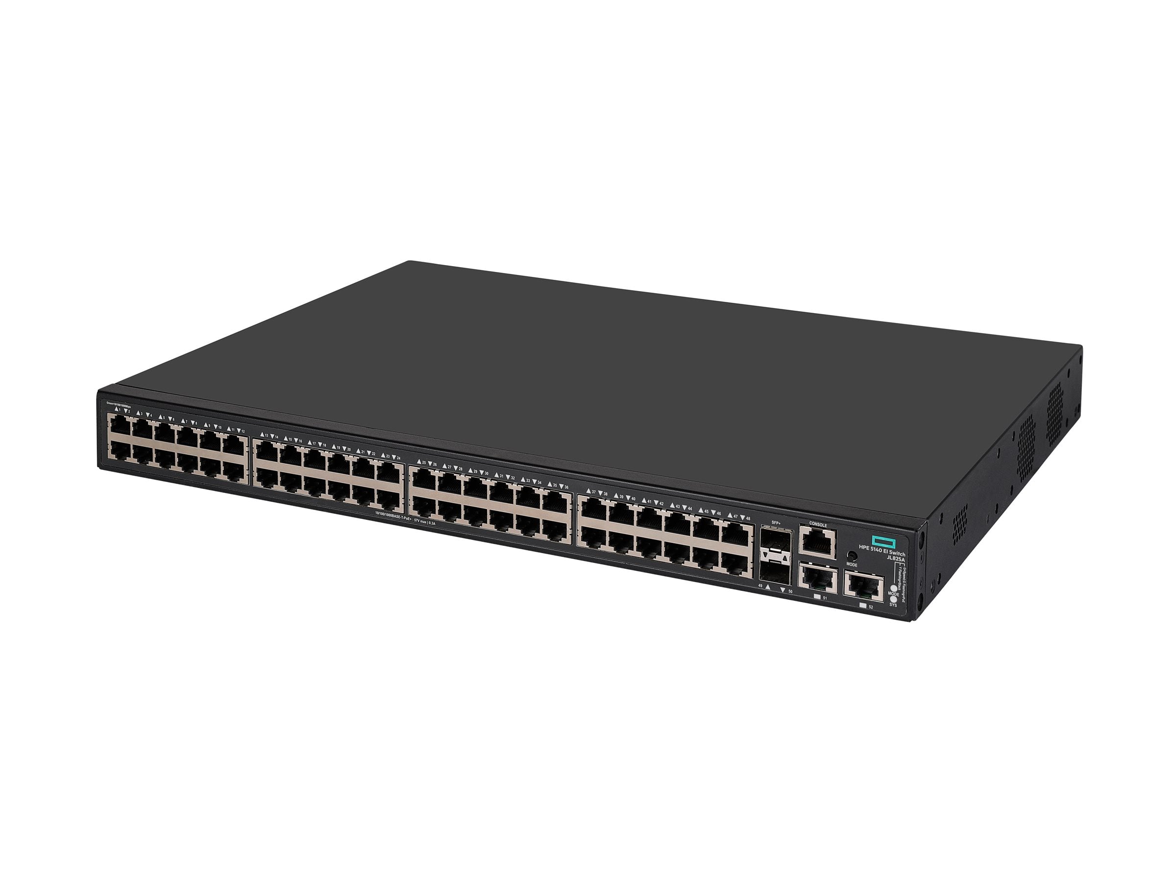 ARUBA HPE 5140 48G POE+ Switch Rückansicht