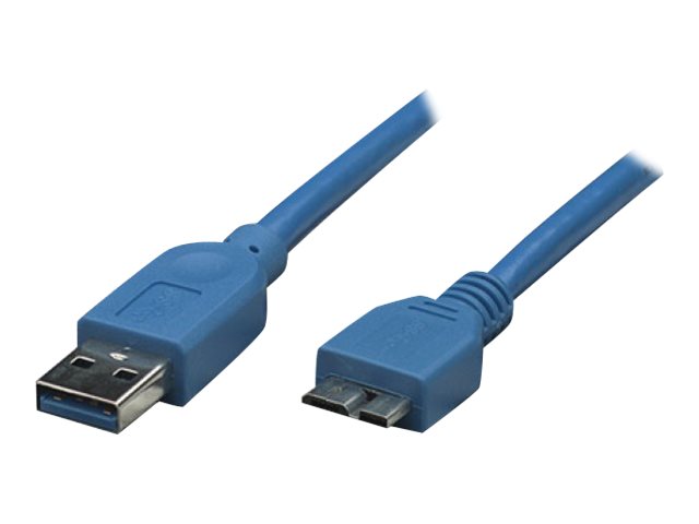 TECHLY USB3.0 Anschlusskabel blau 1m Detailansicht