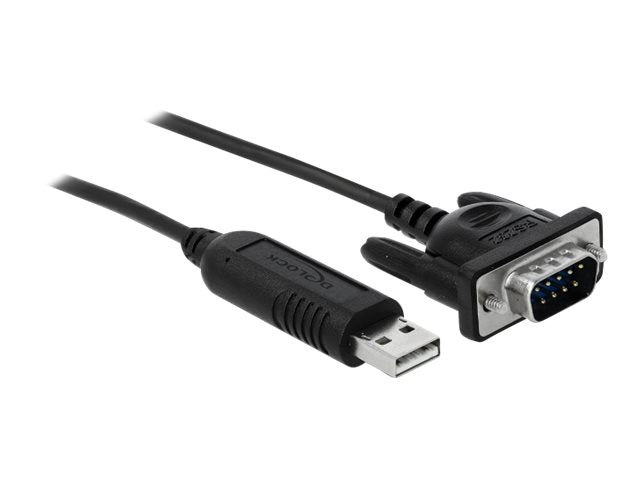 DELOCK Adapter USB 2.0 Typ-A zu 1 x Seriell RS-232 DB9