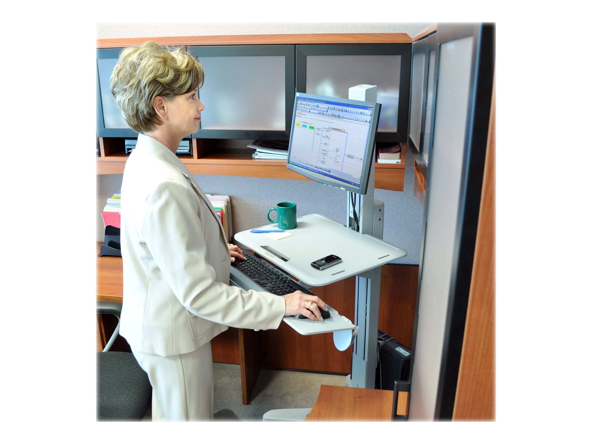 Verpackung des ERGOTRON Work-Fit-C single LCD Card LD sit-stand