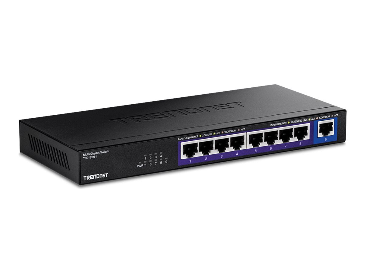 TRENDNET TEG-S591 9-Port Switch Multi-Gigabit Vorderansicht