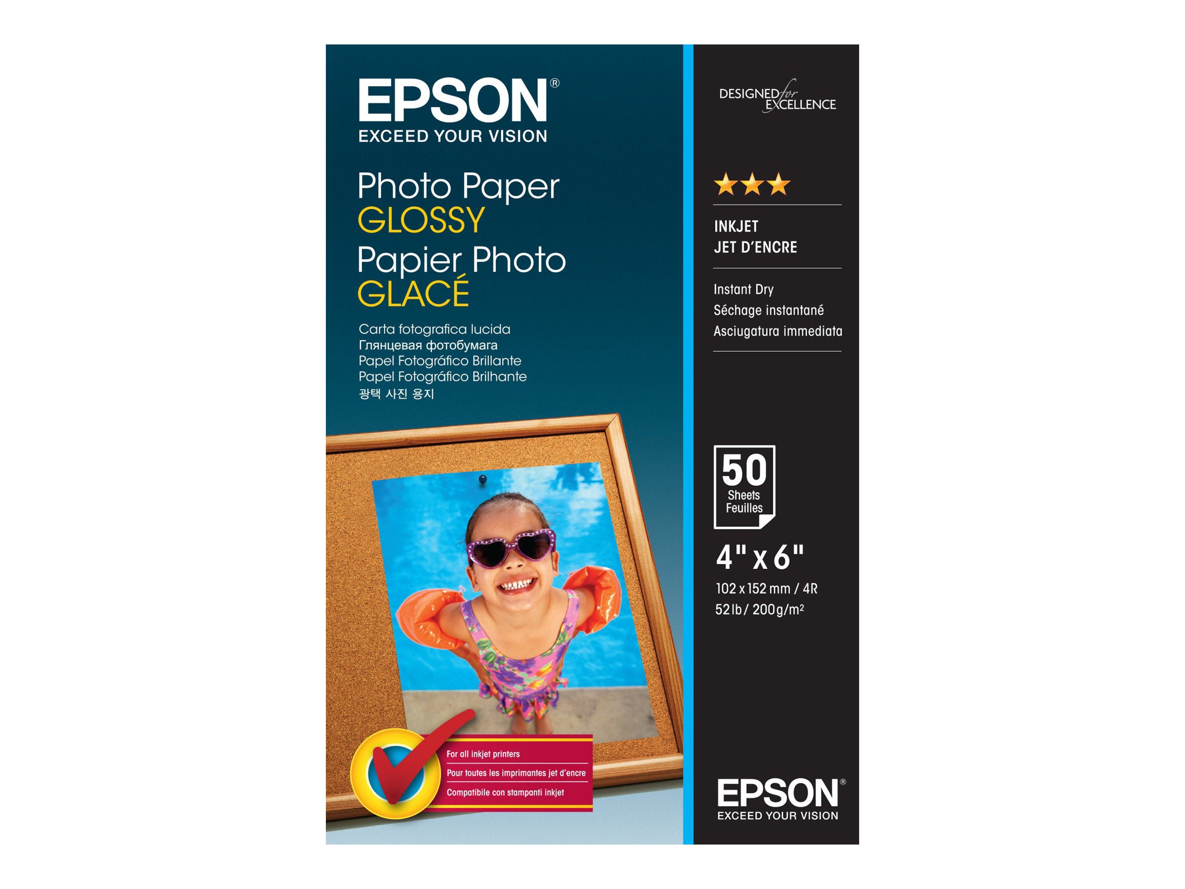 EPSON S042547 Foto Papier glänzend Vorderansicht