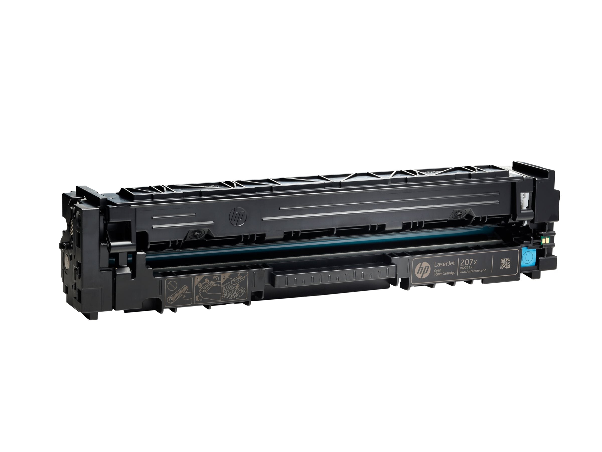 HP 207X Cyan LaserJet Toner Cartridge Seitenansicht